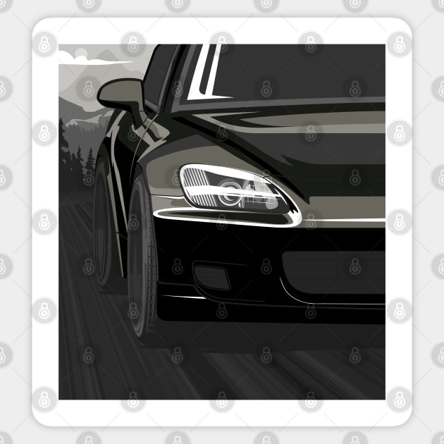 Honda S2000 AP1 Rolling - Berlina Black Sticker by wearapex